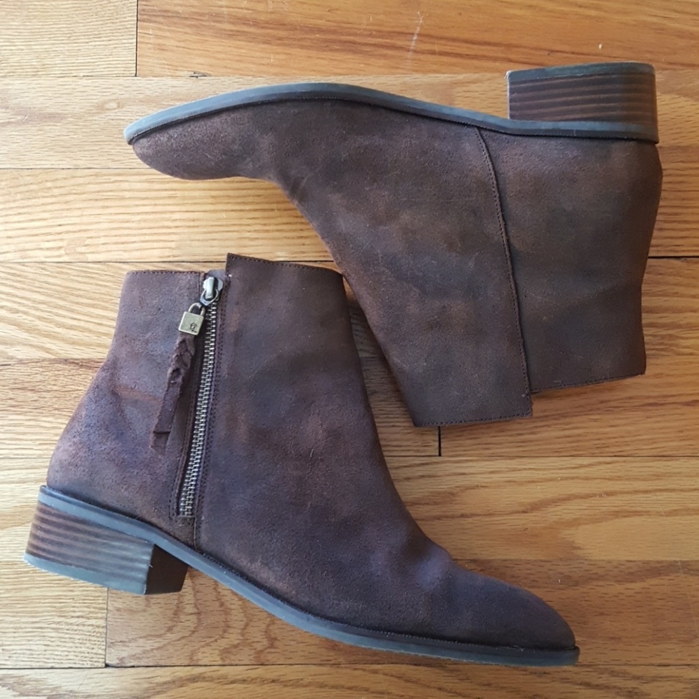 Elliott Lucca Rosaria Suede Dark Brown Bootie - Picture 1 of 8